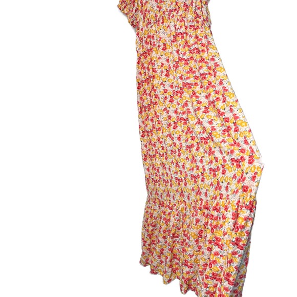 SONOMA Maternity Goods for Life Floral Maxi Dress Smocked Waist Puff Sleeve Midi - Picture 8 of 16
